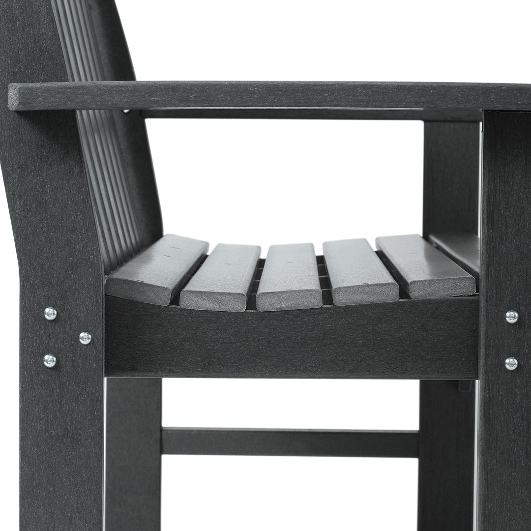 Malibu 3-Piece HDPE Outdoor Patio Furniture Couch and Coffee Table Set