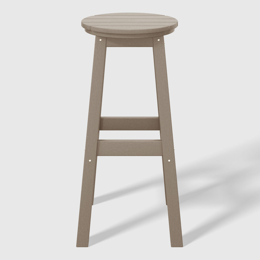 Malibu 29" HDPE Outdoor Patio Round Bar Stool