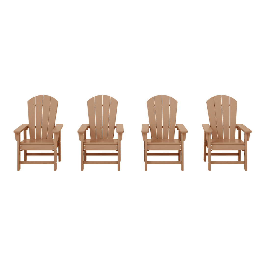 Malibu Kids Outdoor Adirondack Plastic Patio Chair (Set of 4)