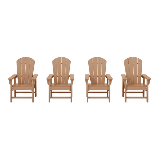 Malibu Kids Outdoor Adirondack Plastic Patio Chair (Set of 4)