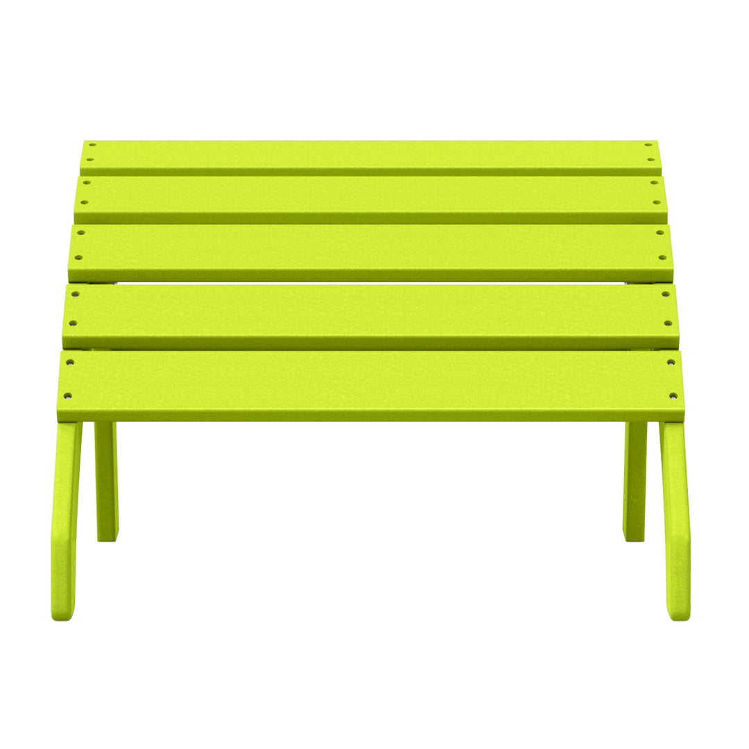 Dylan Outdoor Patio HDPE Adirondack Ottoman Footrest