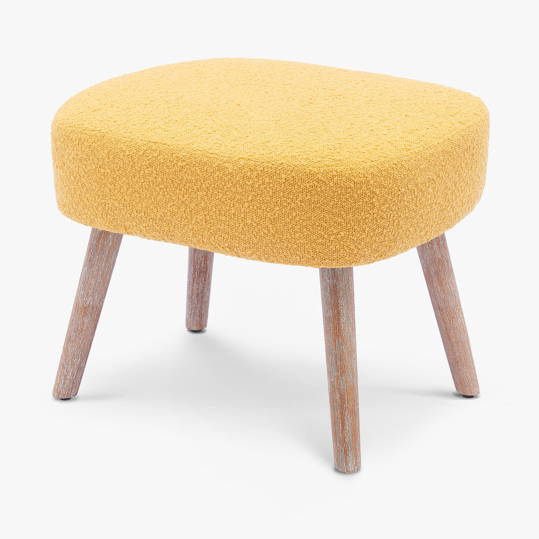Genevieve 21" Wide Square Upholstered Cushion Ottoman Foot Stool