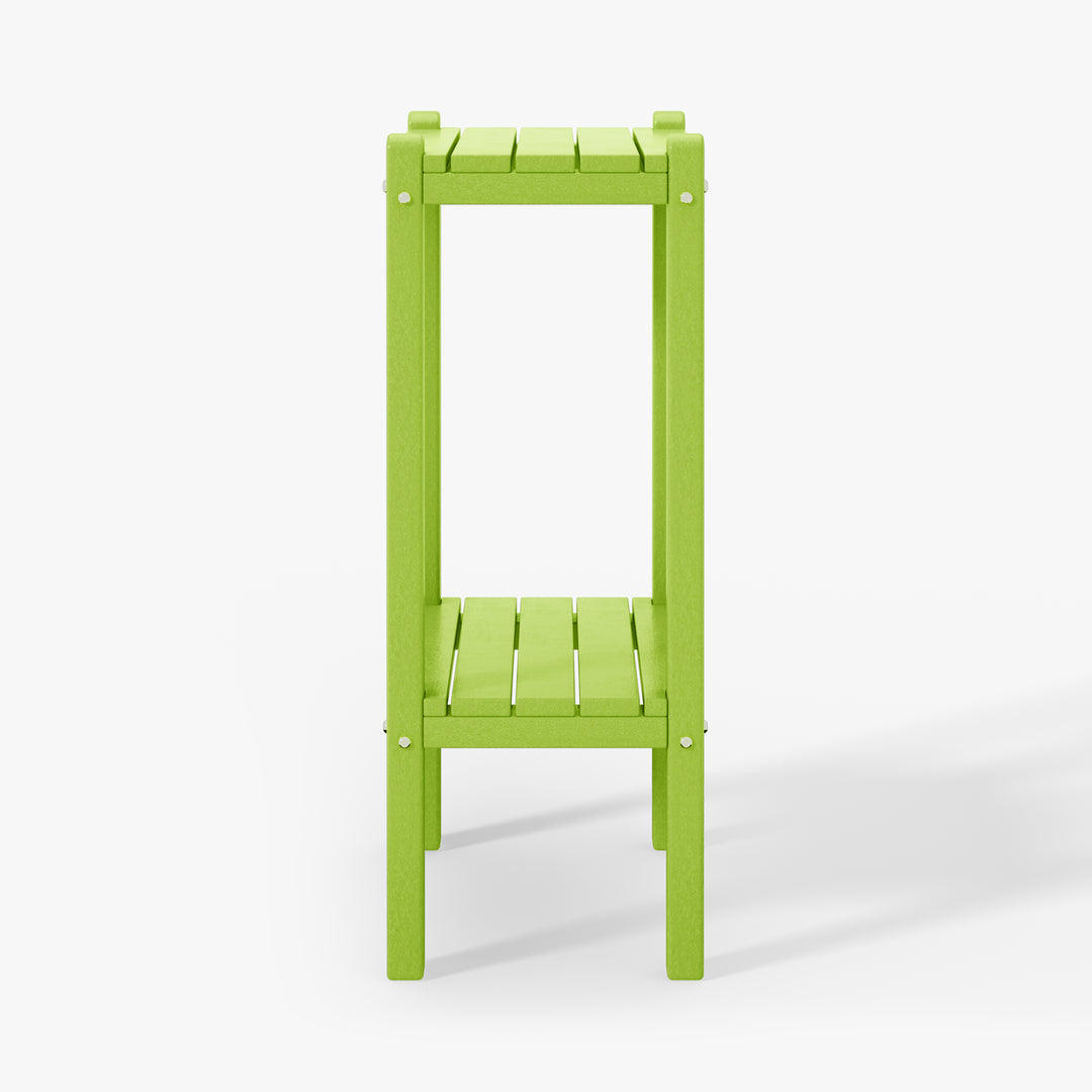 Malibu 36" Outdoor Adirondack HDPE 2-Tier Patio Side Table