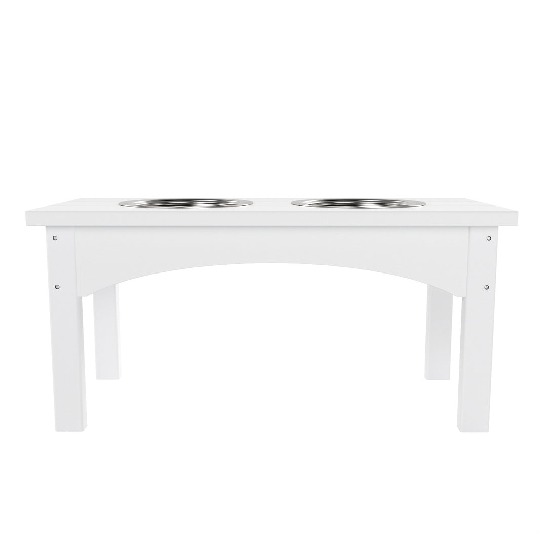 Malibu HDPE Weather Resistant Elevated Pet Feeder