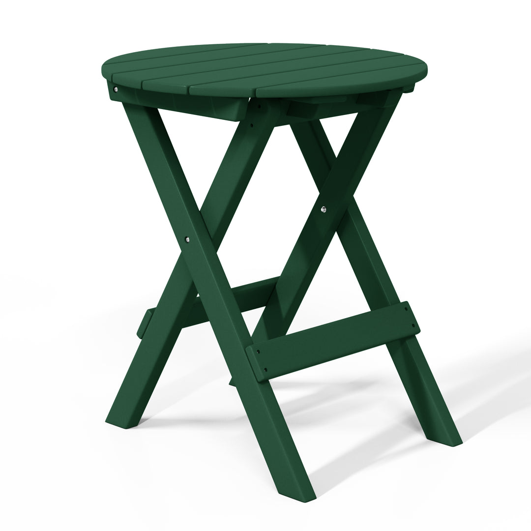 Malibu HDPE Outdoor 24.5 Inch Round Portable Folding Patio Dining Table