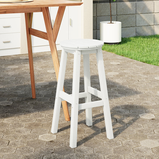 Malibu 29" HDPE Outdoor Patio Round Bar Stool