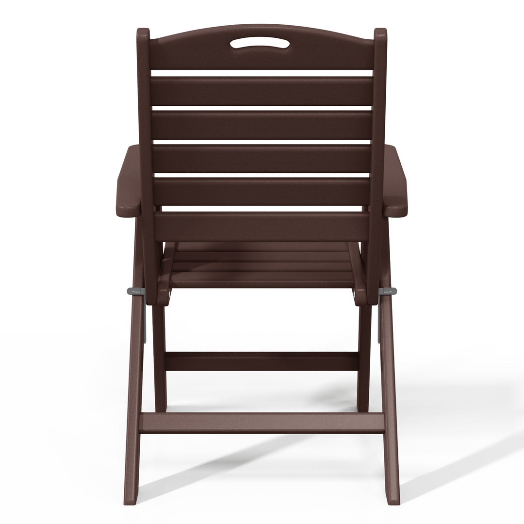 Malibu HDPE Adjustable Highback Folding Patio Dining Chair