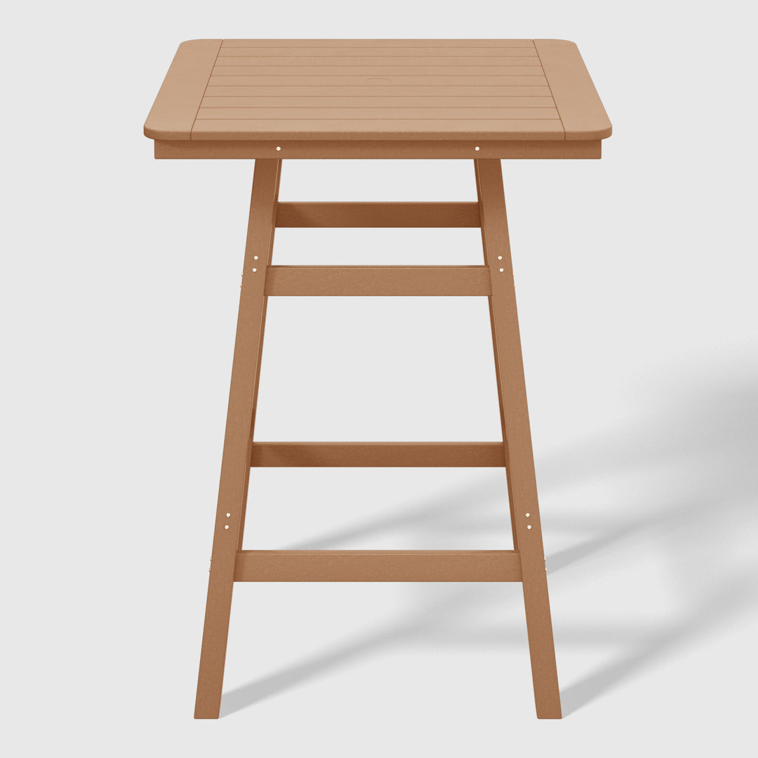 Malibu Square Outdoor Patio Bistro Bar Table With Umbrella Hole