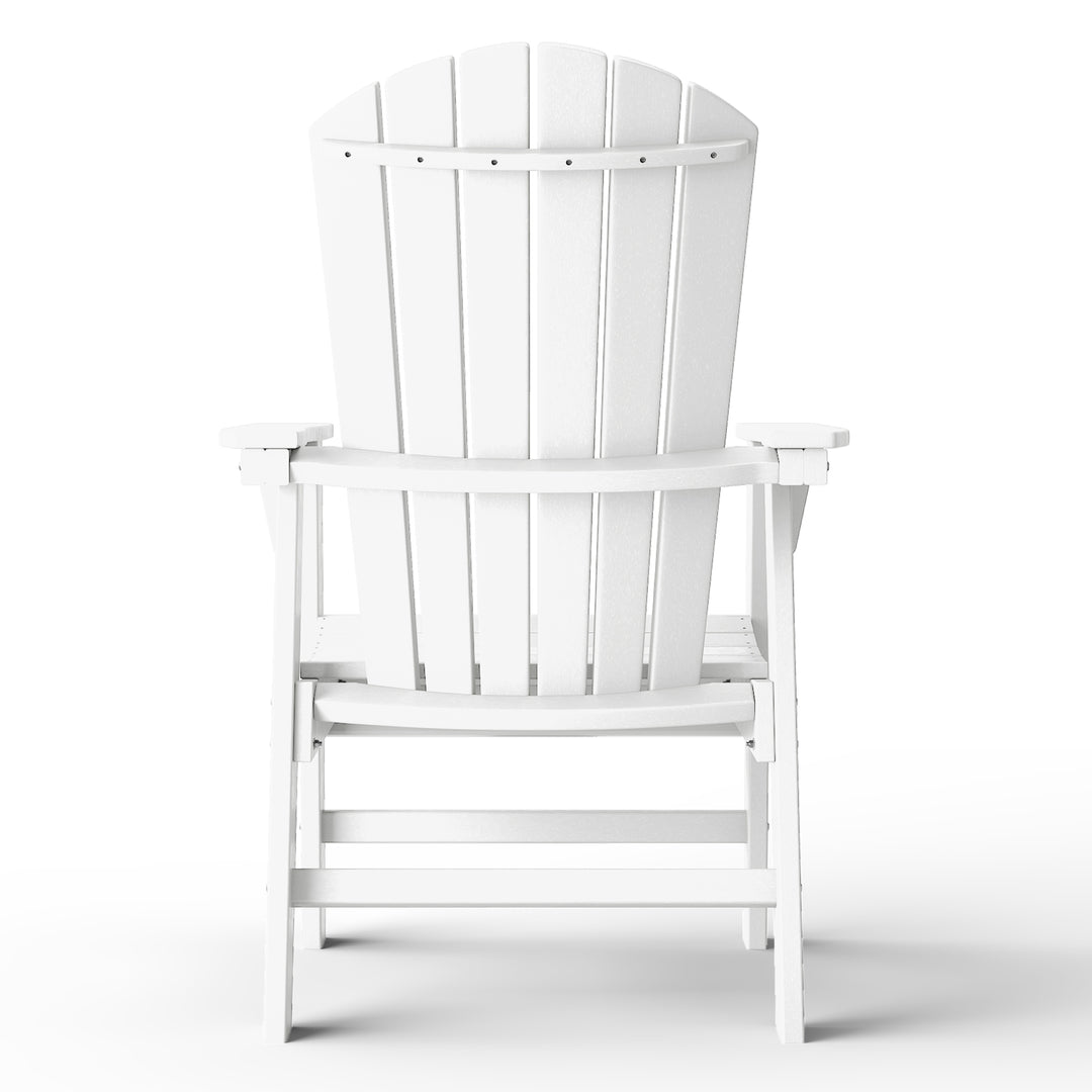 Dylan Outdoor Patio Shell-back Adirondack Dining Chair Weather Resistant