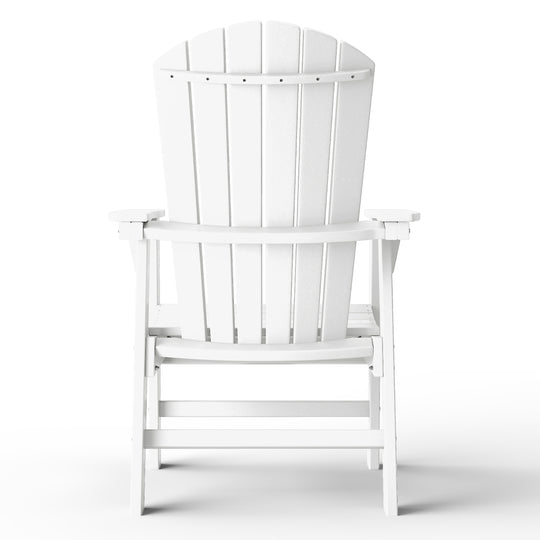 Dylan Outdoor Patio Shell-back Adirondack Dining Chair Weather Resistant