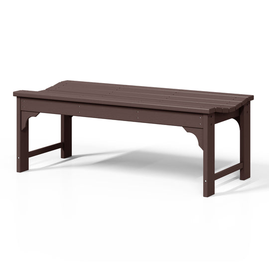 Malibu 48" length backless Poly Wood Outdoor / Garden bench