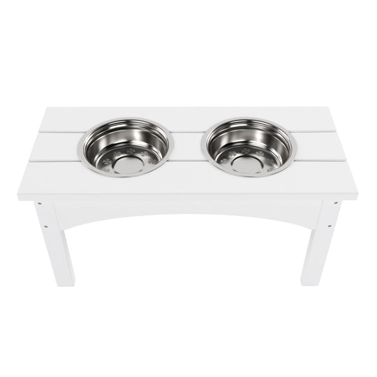Malibu HDPE Weather Resistant Elevated Pet Feeder