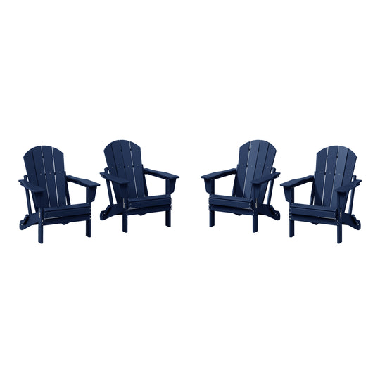 Malibu 4-Piece set outdoor folding Poly Adirondack chair
