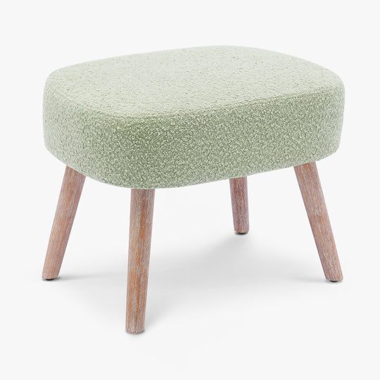 Genevieve 21" Wide Square Upholstered Cushion Ottoman Foot Stool
