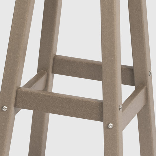 Malibu 29" HDPE Outdoor Patio Round Bar Stool