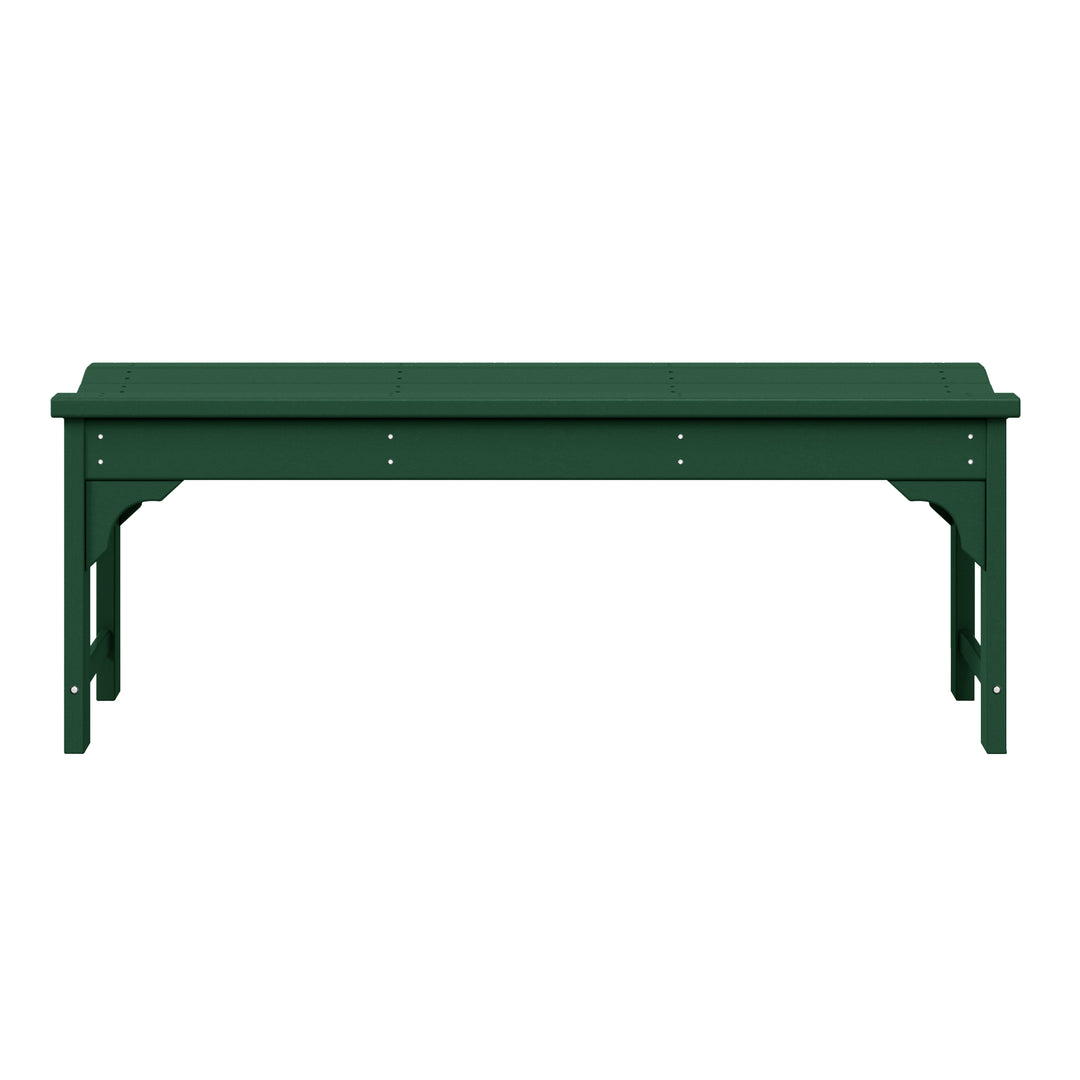 Malibu 48" length backless Poly Wood Outdoor / Garden bench