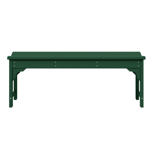 Malibu 48" length backless Poly Wood Outdoor / Garden bench