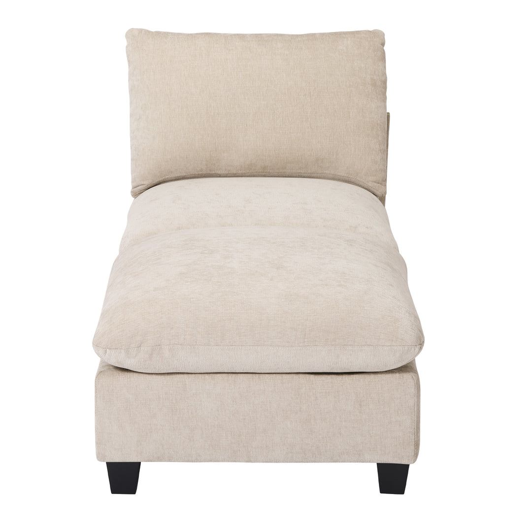 Augusta 68.5" Chenille Upholstered Indoor Chaise Lounge Chair