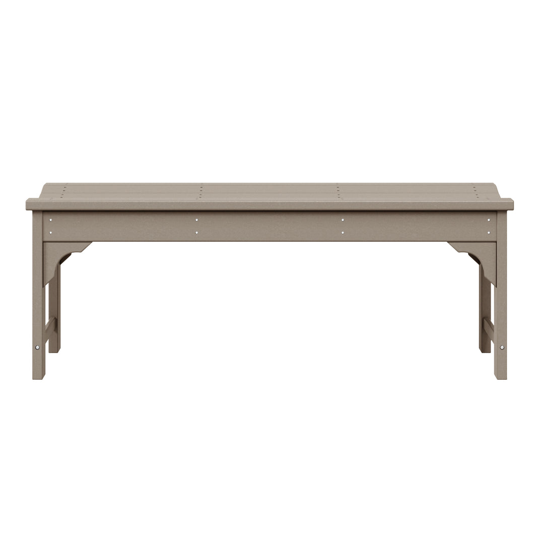 Malibu 48" length backless Poly Wood Outdoor / Garden bench