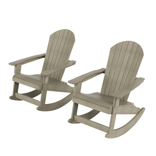 Tuscany HIPS Outdoor Adirondack Rocking Chair (Set of 2)