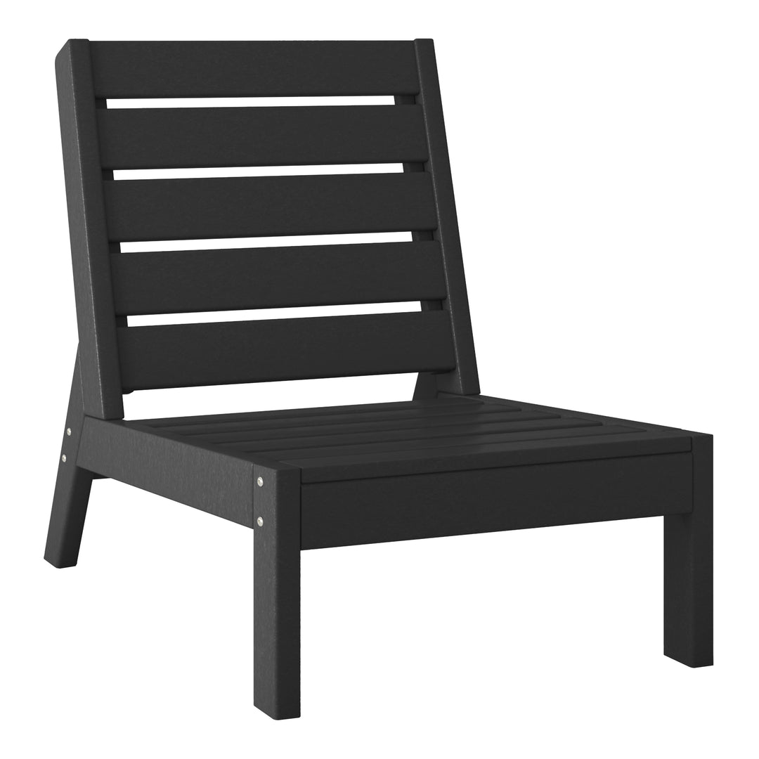 Avalon Outdoor Patio 3-Piece HDPE Deep Seating Sectional Sofa