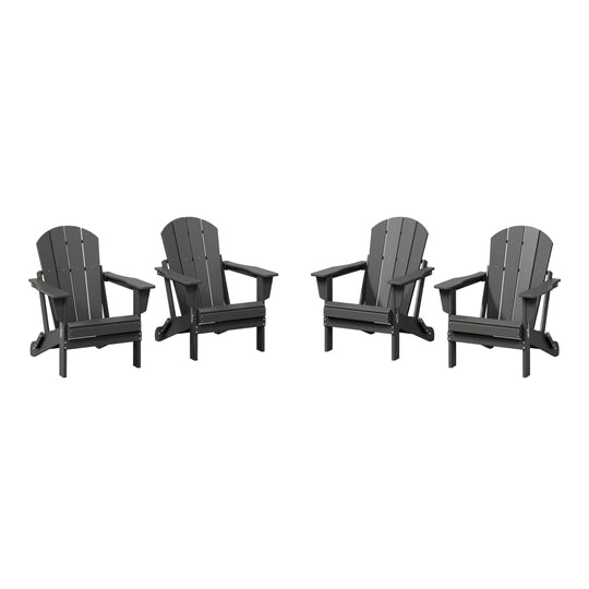 Malibu 4-Piece set outdoor folding Poly Adirondack chair