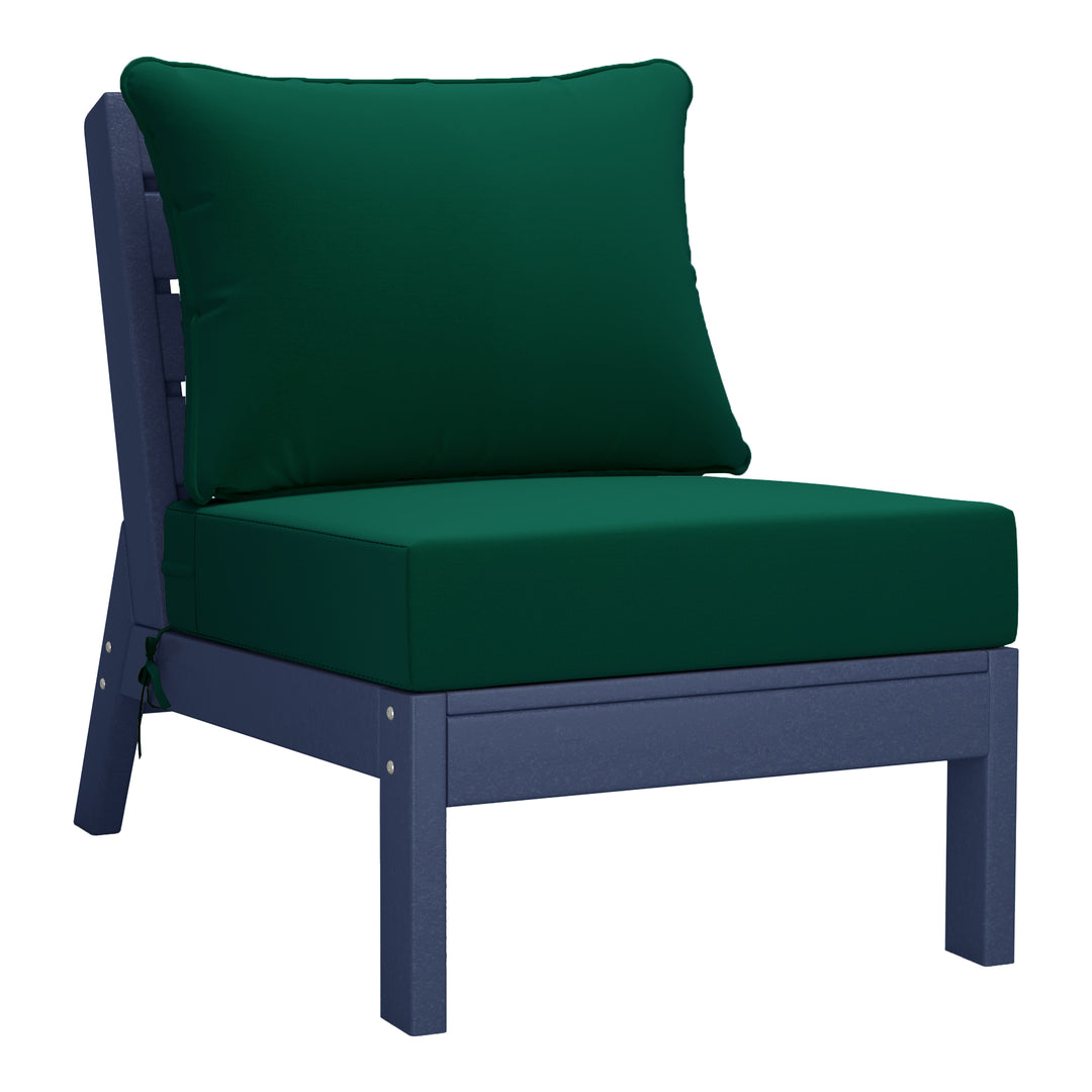 Avalon Outdoor Patio HDPE Sectional Sofa with Patio Cushions