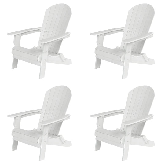 Tuscany HIPS Outdoor Folding Adirondack Chair (Set of 4)