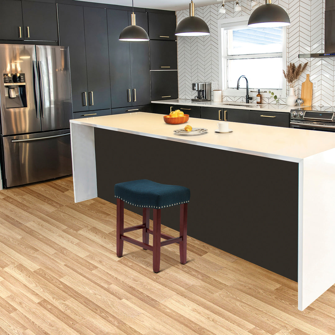 Lenox 24" upholstered nail head bar counter stool