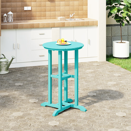 Malibu 37" Counter Height Round Outdoor Patio Bistro Bar Table