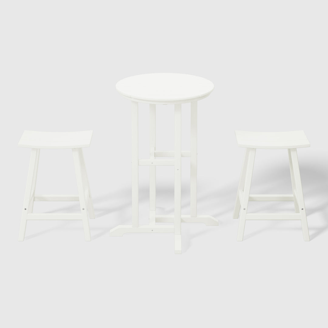 Malibu Outdoor Patio Counter Height Bar Stools Bistro Bar Table Set