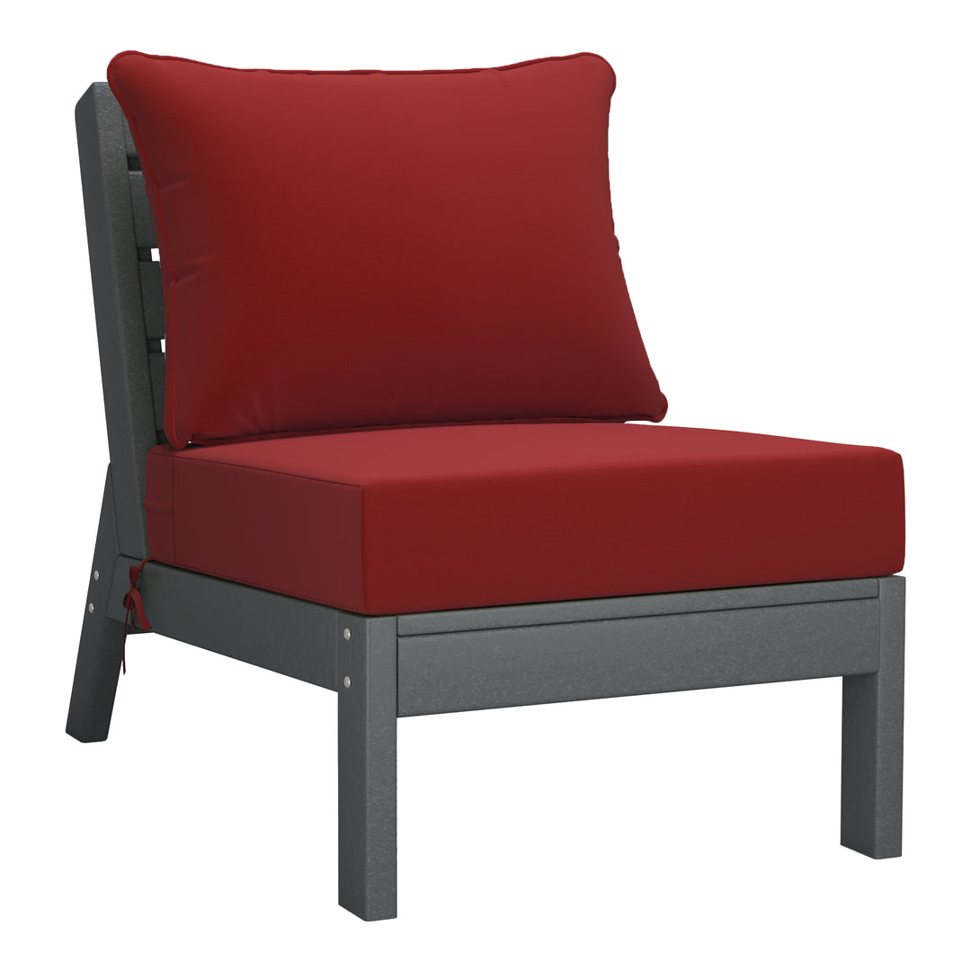 Avalon Outdoor Patio HDPE Sectional Sofa with Patio Cushions