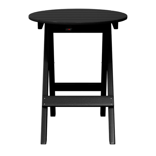 Malibu HDPE Outdoor 24.5 Inch Round Portable Folding Patio Dining Table