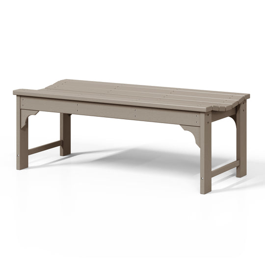 Malibu 48" length backless Poly Wood Outdoor / Garden bench