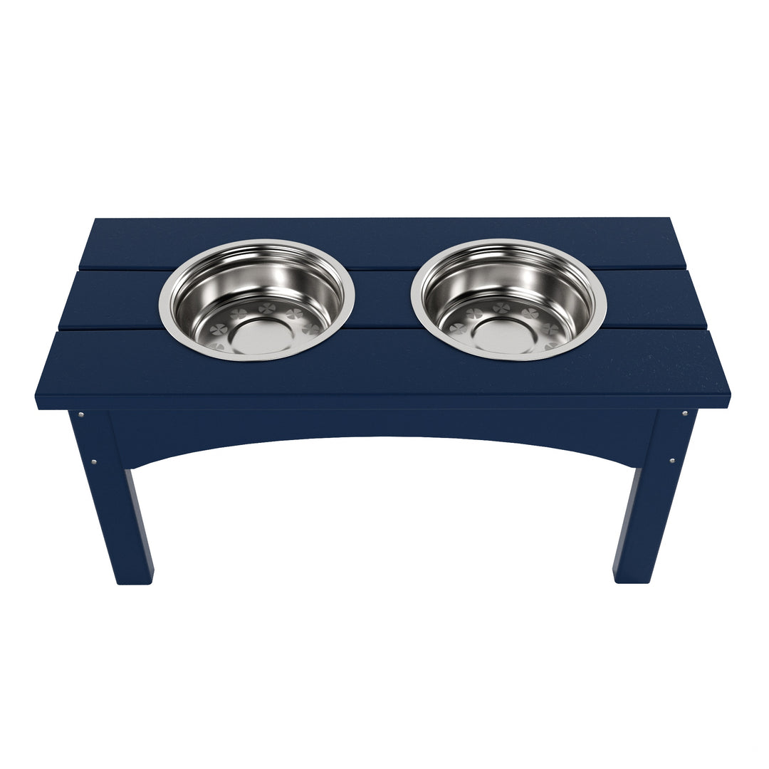 Malibu HDPE Weather Resistant Elevated Pet Feeder