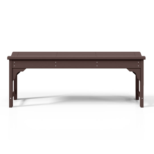 Malibu 48" length backless Poly Wood Outdoor / Garden bench