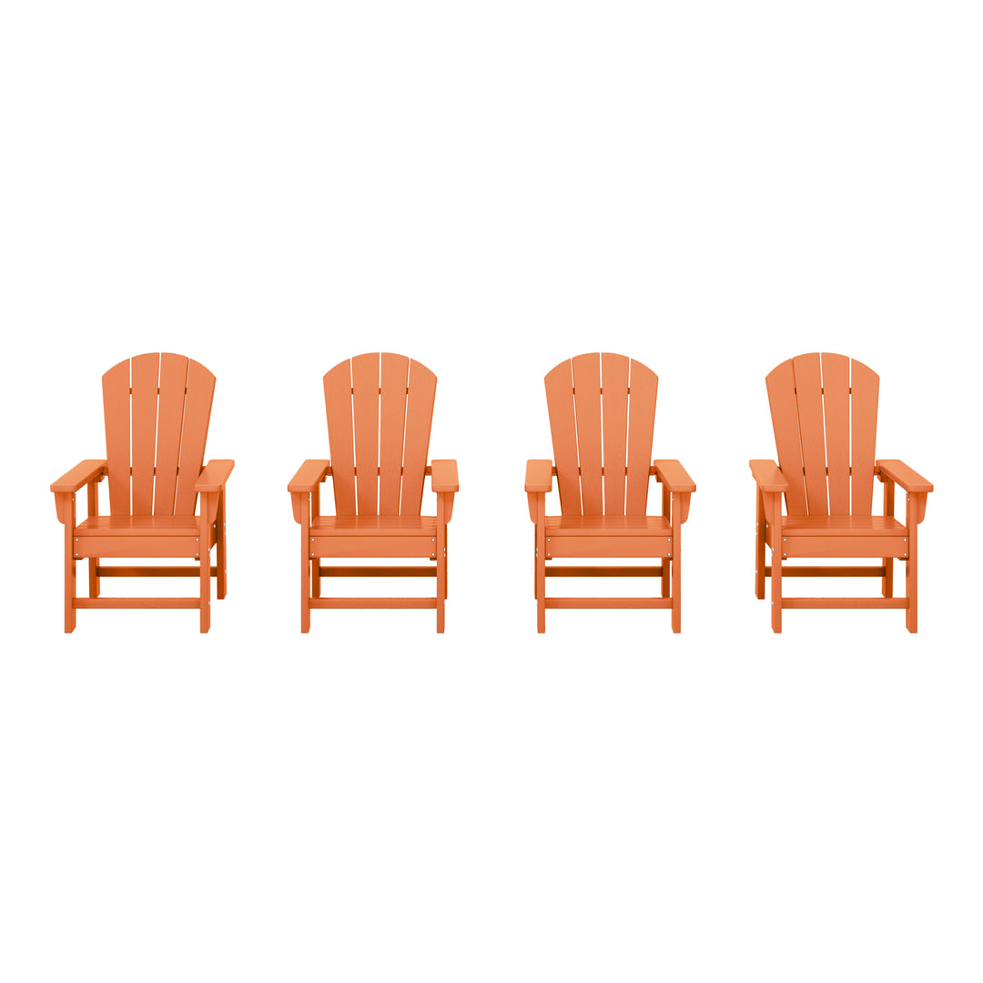 Malibu Kids Outdoor Adirondack Plastic Patio Chair (Set of 4)