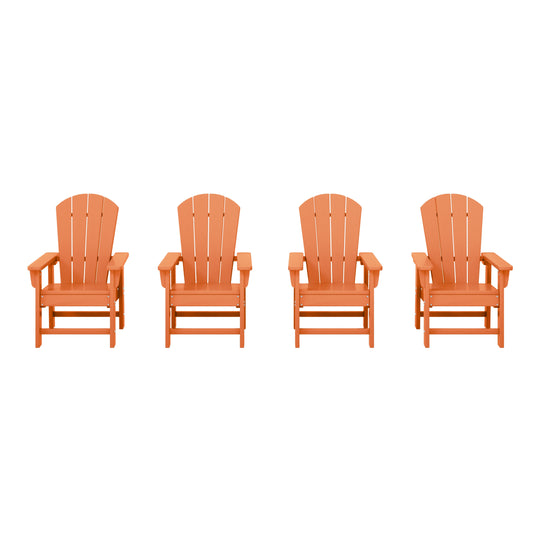 Malibu Kids Outdoor Adirondack Plastic Patio Chair (Set of 4)