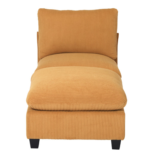 Hearthside 68.5" Corduroy Upholstered Indoor Chaise Lounge Chair