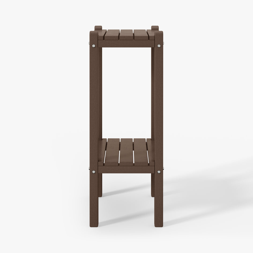 Malibu 36" Outdoor Adirondack HDPE 2-Tier Patio Side Table