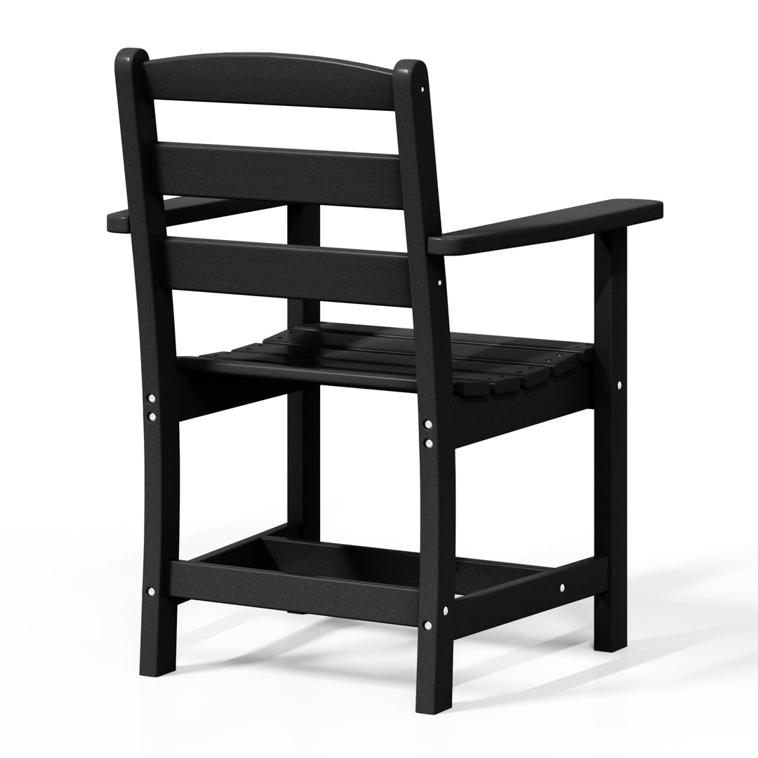Ashore Outdoor HDPE Patio Classic Dining Arm Chair