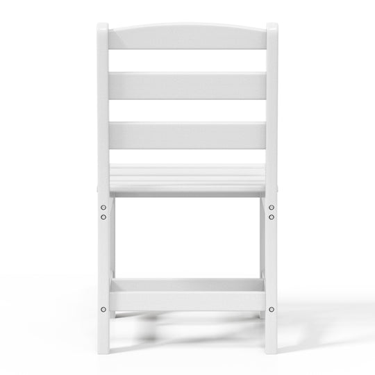 Ashore Outdoor HDPE Patio Classic Armless Dining Side Chair