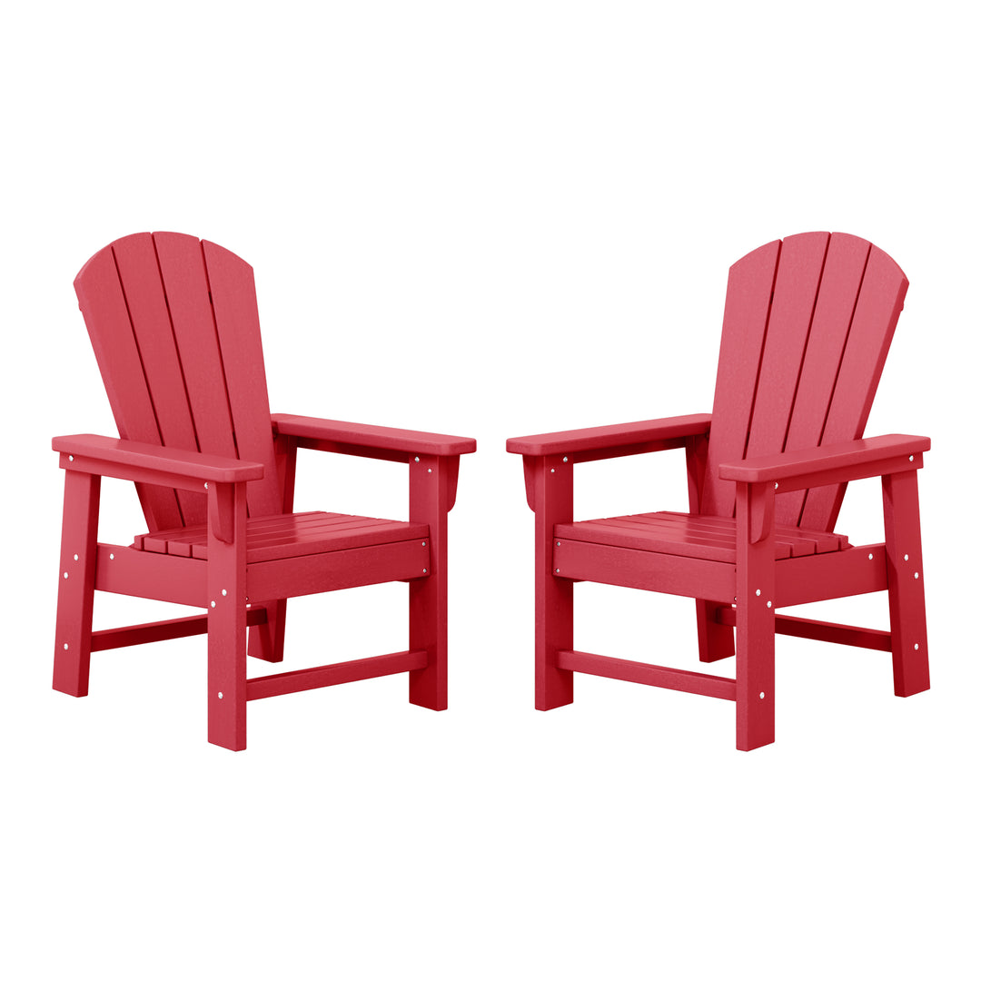 Malibu Kids Outdoor Adirondack Plastic Patio Chair (Set of 2)