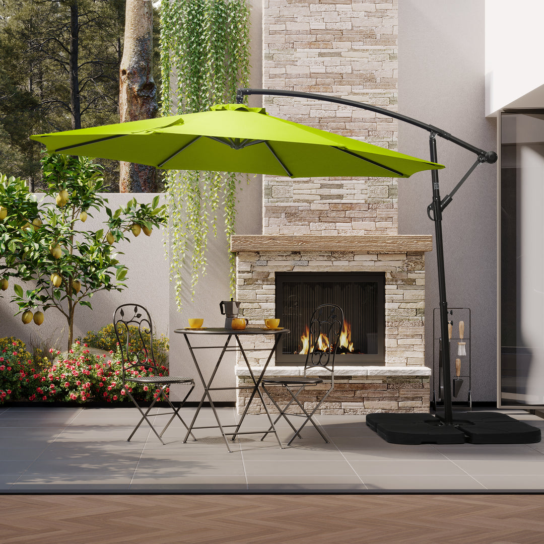 Julia 10 ft. Outdoor / Patio Cantilever Hanging Umbrella