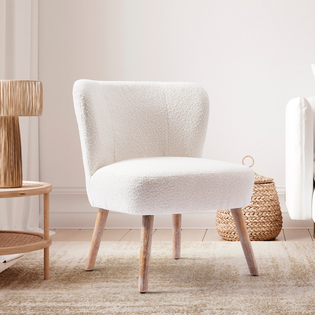 Genevieve 25" Wide Upholstered Boucle Accent Chair