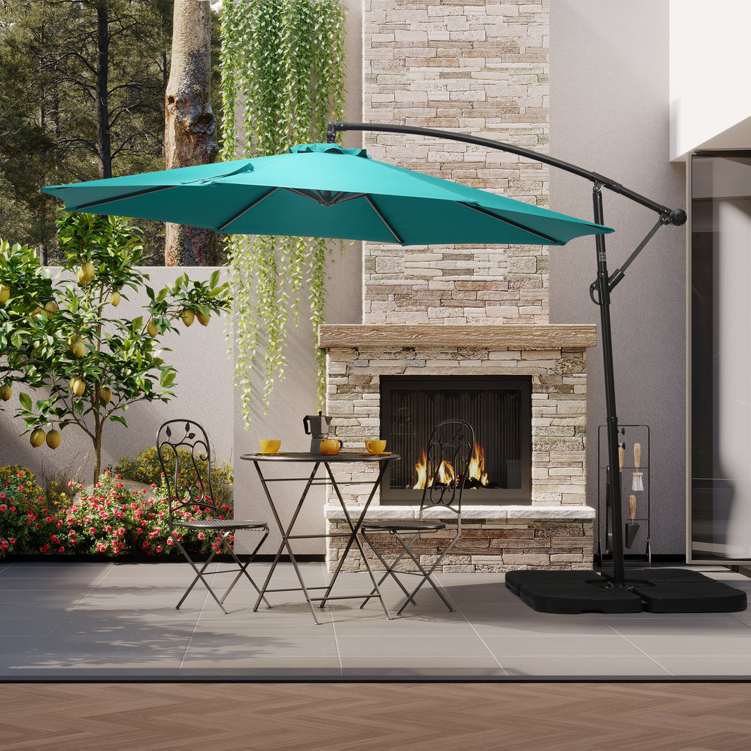 Julia 10 ft. Outdoor / Patio Cantilever Hanging Umbrella