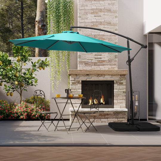Julia 10 ft. Outdoor / Patio Cantilever Hanging Umbrella