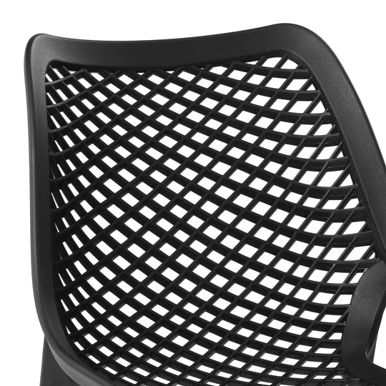 Playa Outdoor Stackable Modern Plastic Dining Chairs (Set of 2)