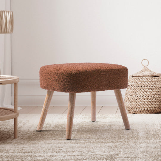 Genevieve 21" Wide Square Upholstered Cushion Ottoman Foot Stool