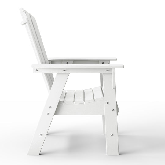 Dylan Outdoor Patio Shell-back Adirondack Dining Chair Weather Resistant